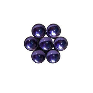 Y2K Purple Bubble Flower Adjustable Ring